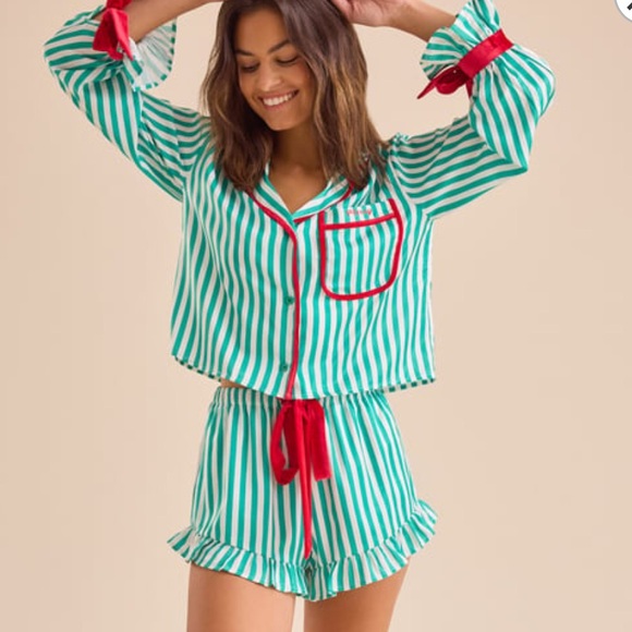 Altar'd State Other - Altar’d State Merry Striped Sleep Short Christmas pajama bottom